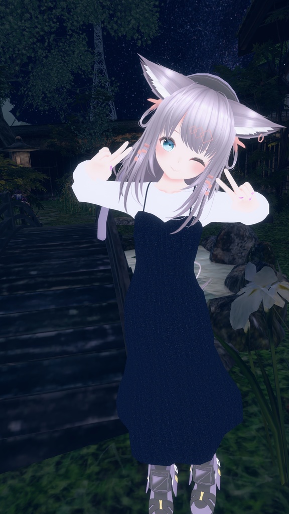 【VRChat想定】デニムワンピ【現時点8アバター対応】