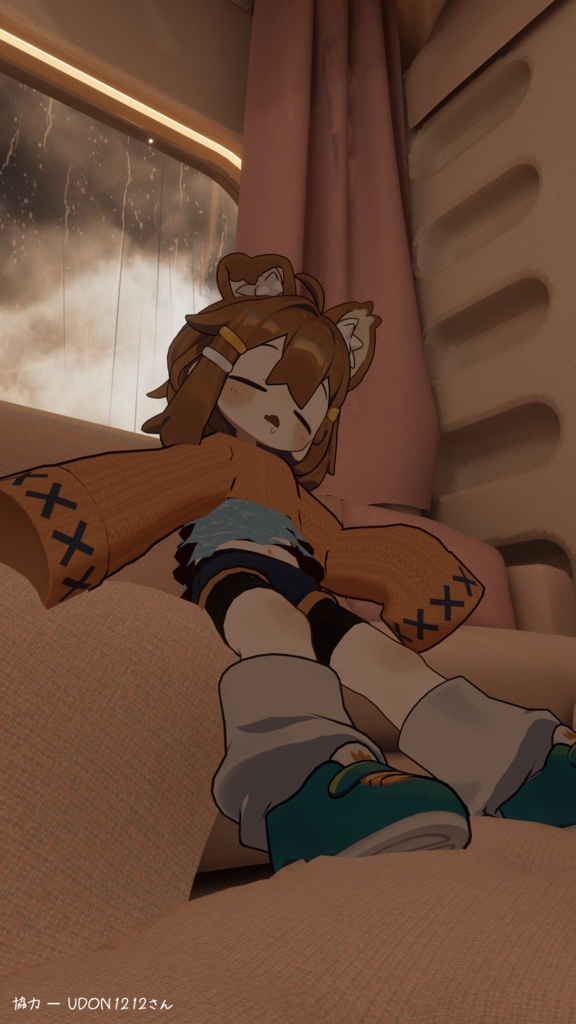 【VRChat想定】だるそでフリルニット【まめひなた専用】