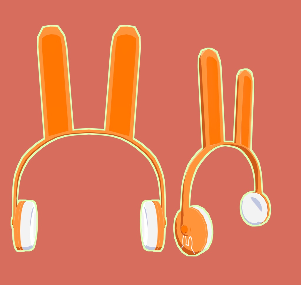 【VRChat想定】うさラビホン【カラバリ16種類】