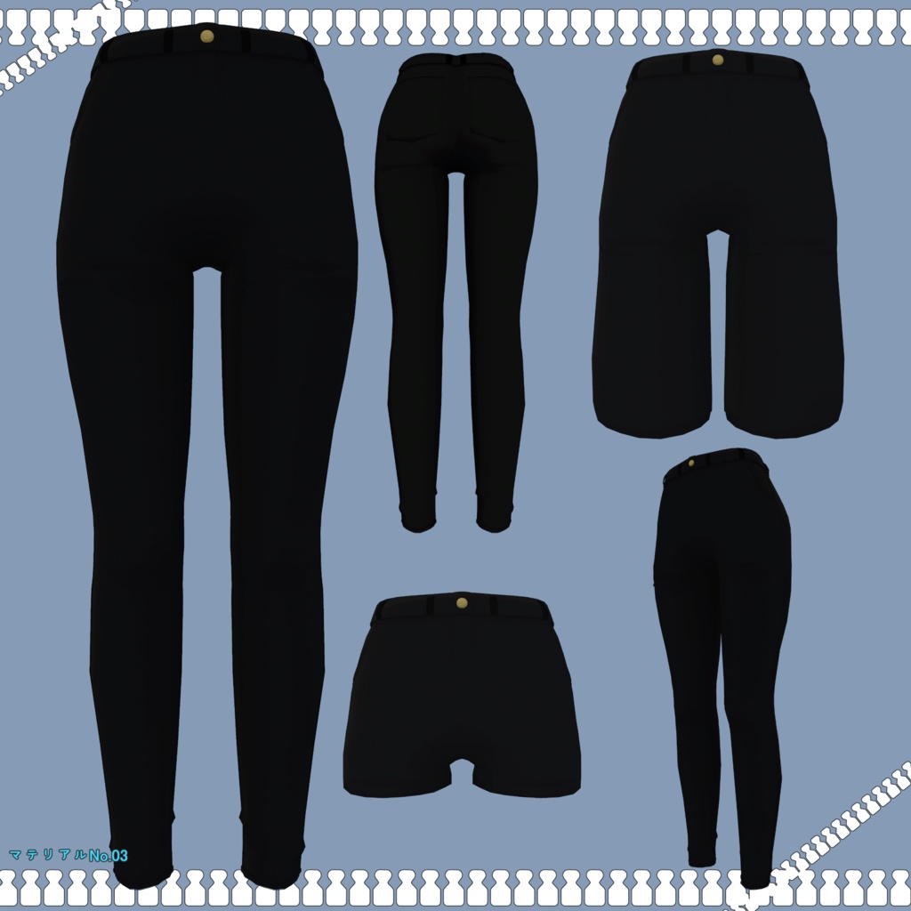 【NCs' Cloth衣装モデル用マテリアル】Versatile Jeans