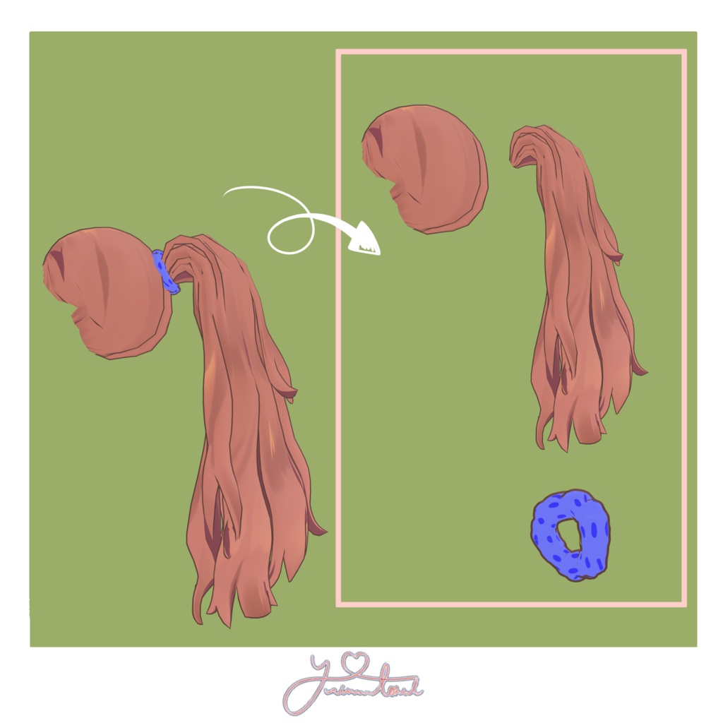 ポニフェルテ Ponyfelta【HairStyle/キプフェル専用/VRChat想定】