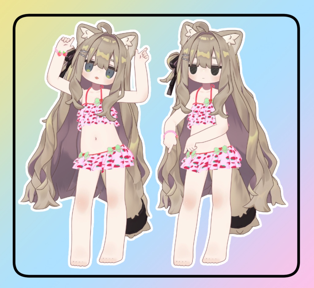 【まめふれんず対応】カラフル水着