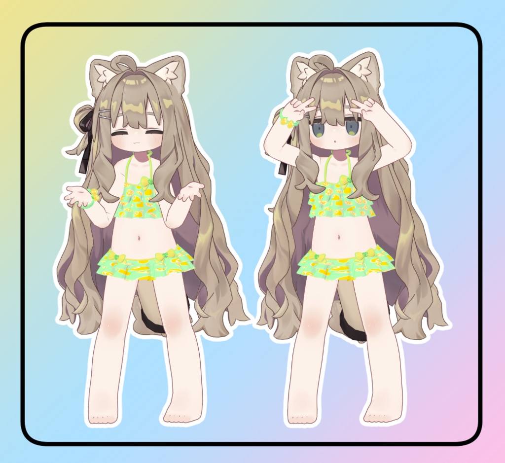 【まめふれんず対応】カラフル水着