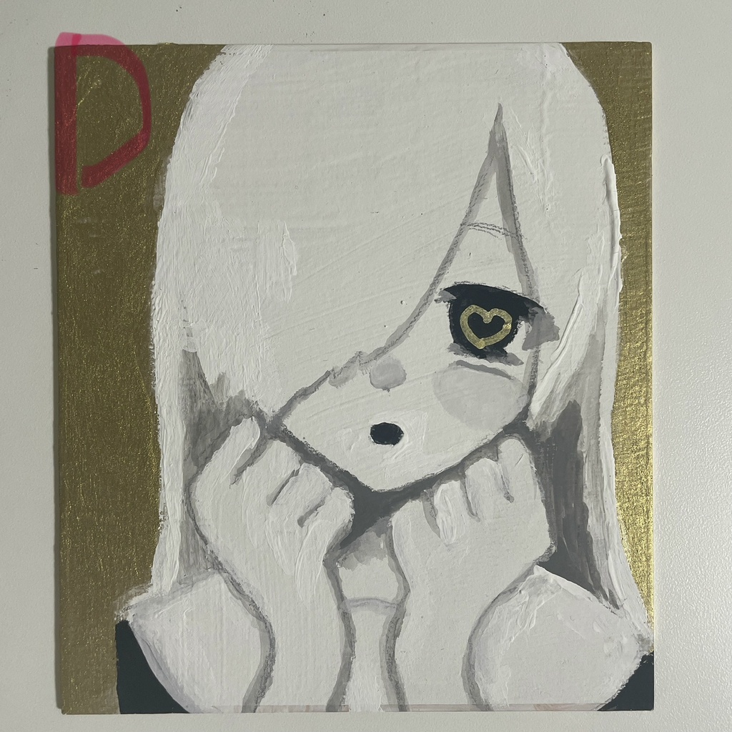 アナログ原画 アクリル絵の具 ミニ色紙