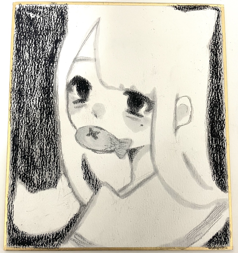アナログ原画　コンテ　ミニ色紙