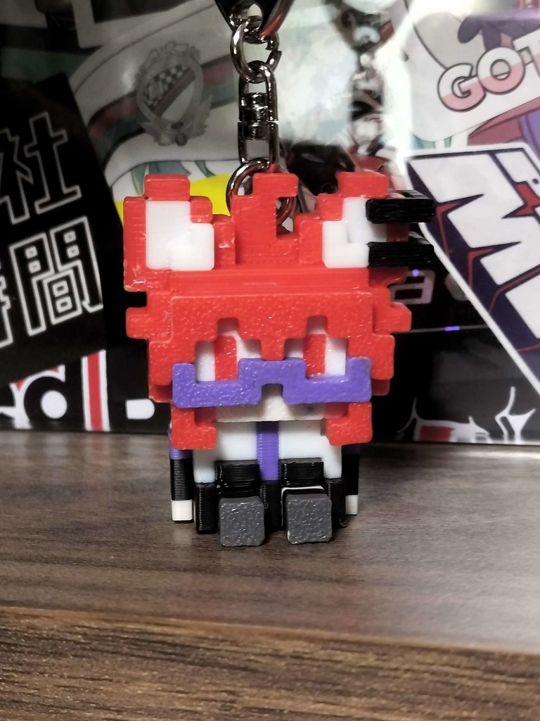 ざんきちゃんボクセルキーホルダー