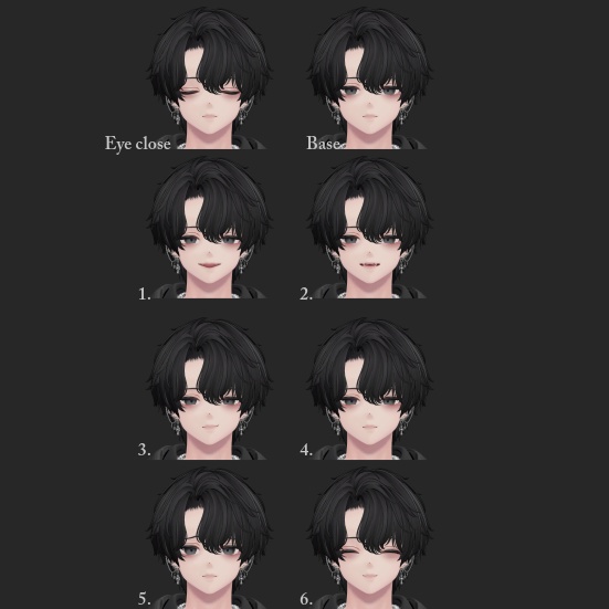 【-Komano-狛乃】Face Blendshape + 6 Face Animation