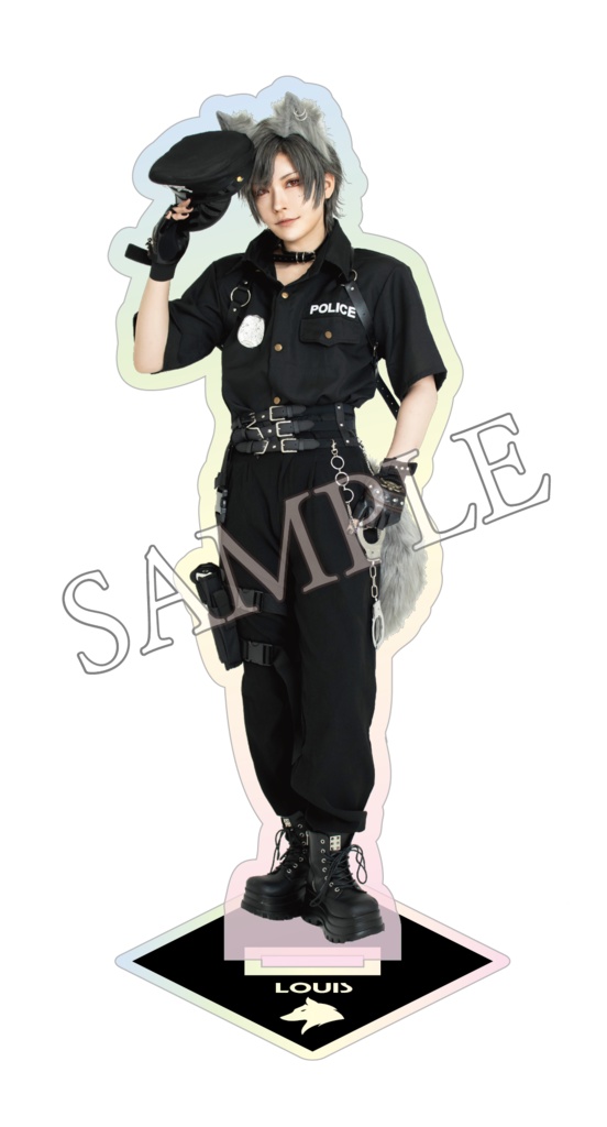 類＜狼くん＞POLICE ver.　オーロラアクリルスタンド A