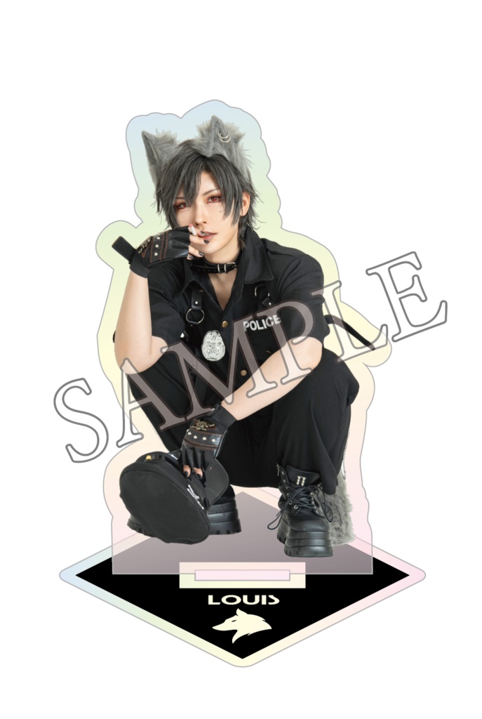 類＜狼くん＞POLICE ver.　オーロラアクリルスタンド B