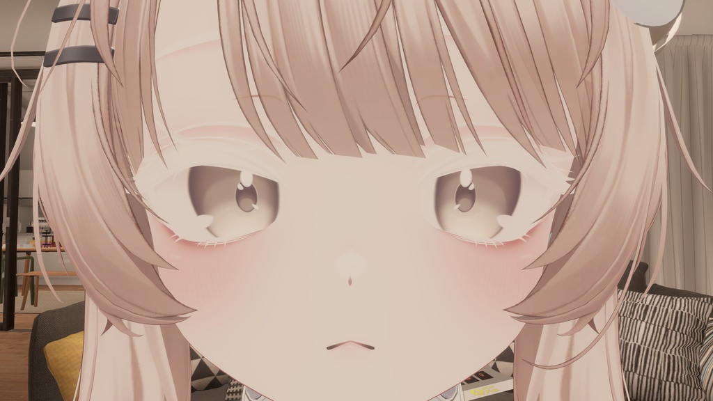 【8アバター対応】白まつげと白まゆげとそのマスク