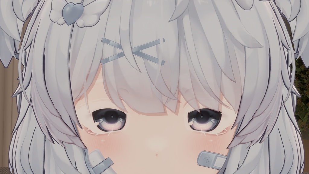 【14アバター対応】白まつげと白まゆげとそのマスク