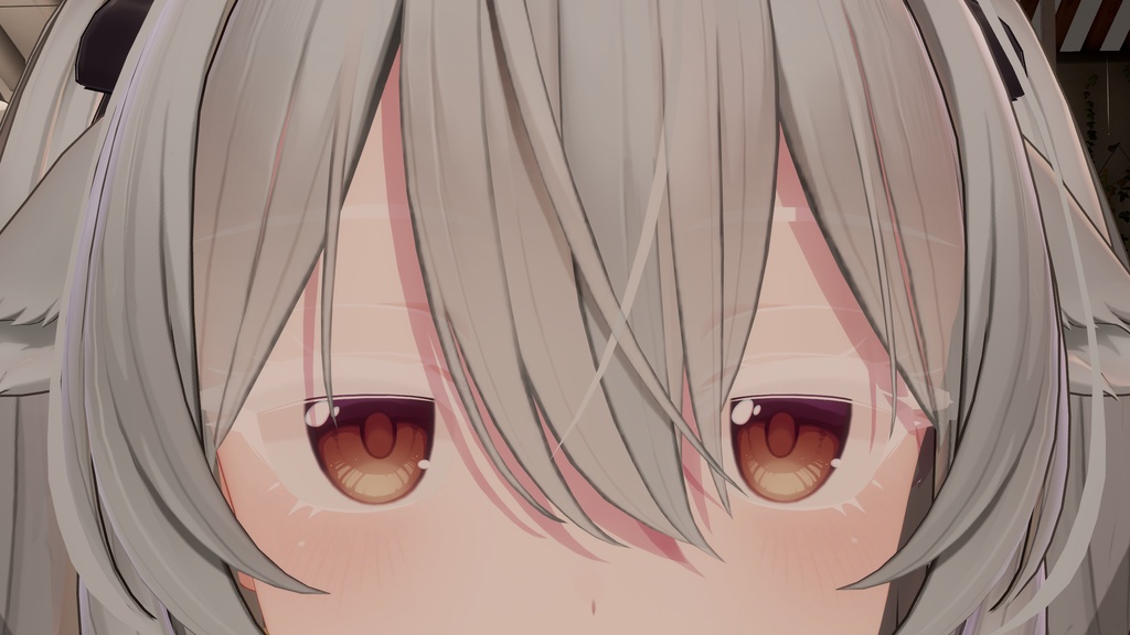 【14アバター対応】白まつげと白まゆげとそのマスク