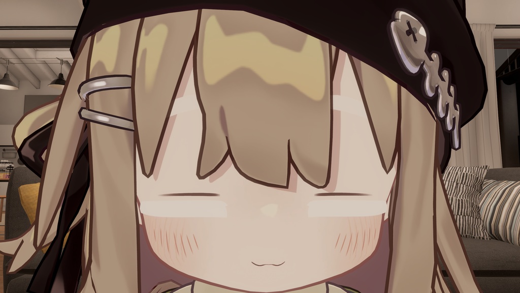 【8アバター対応】白まつげと白まゆげとそのマスク