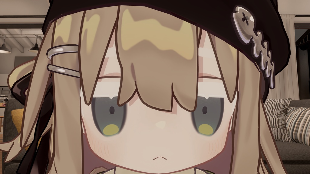 【8アバター対応】白まつげと白まゆげとそのマスク