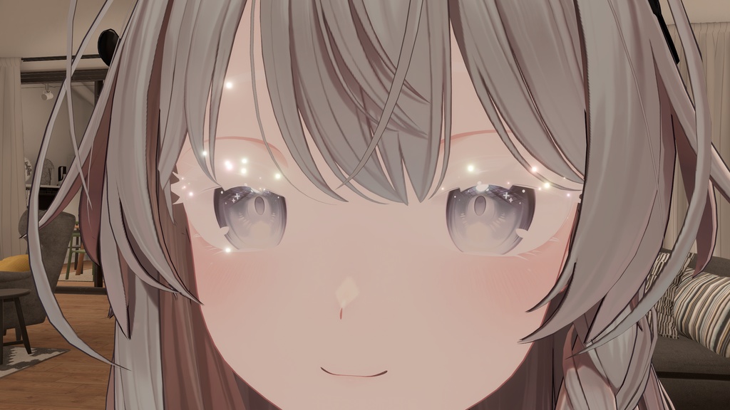 【8アバター対応】白まつげと白まゆげとそのマスク