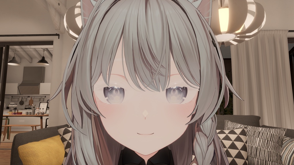 【8アバター対応】白まつげと白まゆげとそのマスク