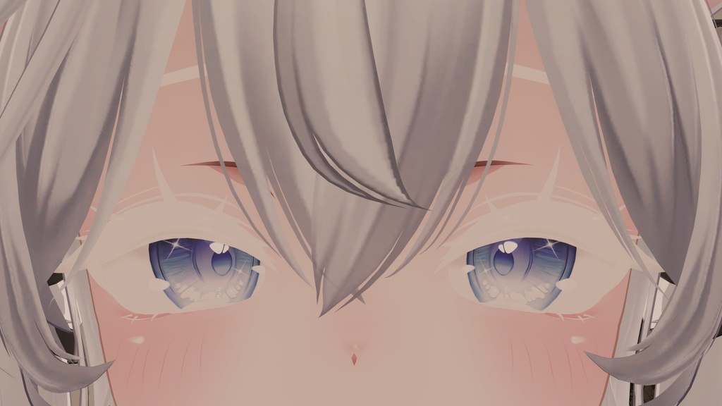 【8アバター対応】白まつげと白まゆげとそのマスク