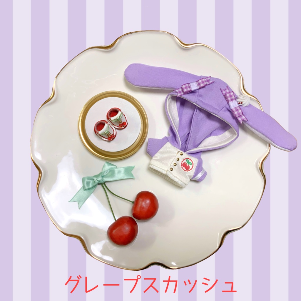 【完売御礼】チェリーバニーボタンパーカー&シューズ