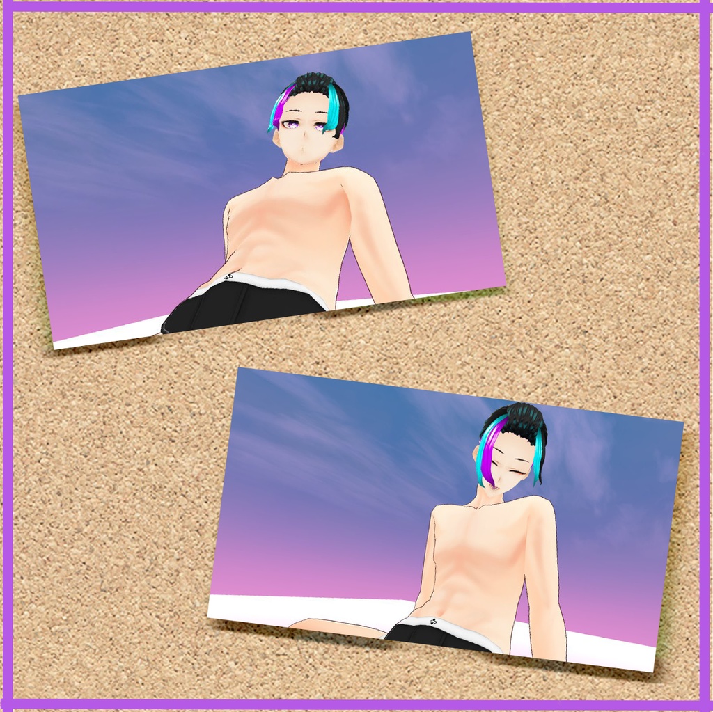 【VRoid】男性モデル肌テクスチャ+水着のオマケつき