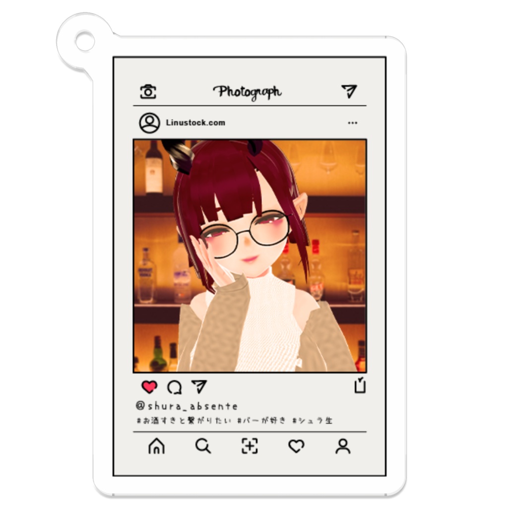 SNS風アクリルキーホルダー
