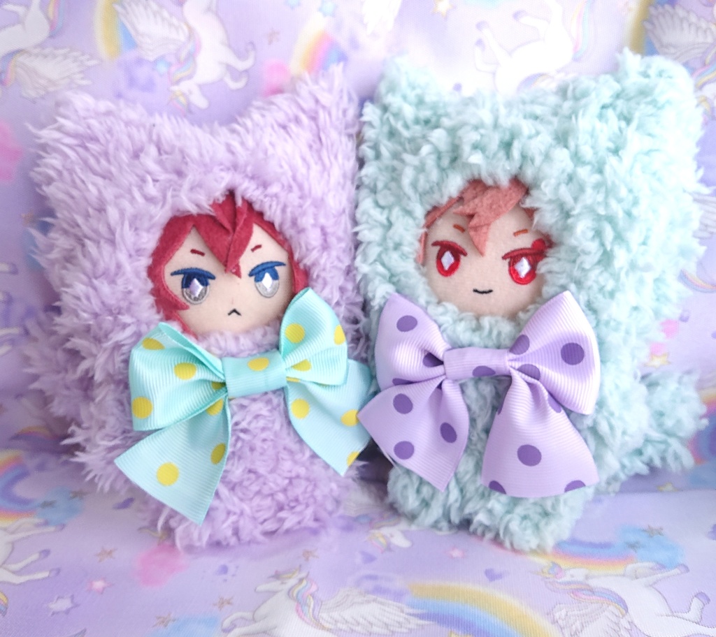 10センチぬい❤ネコチャン×水玉リボン着ぐるみ😸