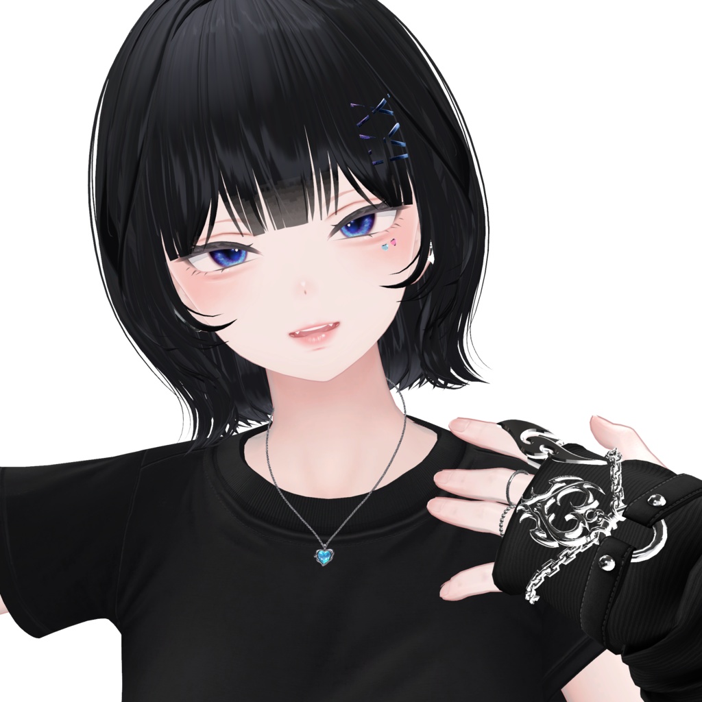 【Free】 Heart necklace (ハートネックレス)