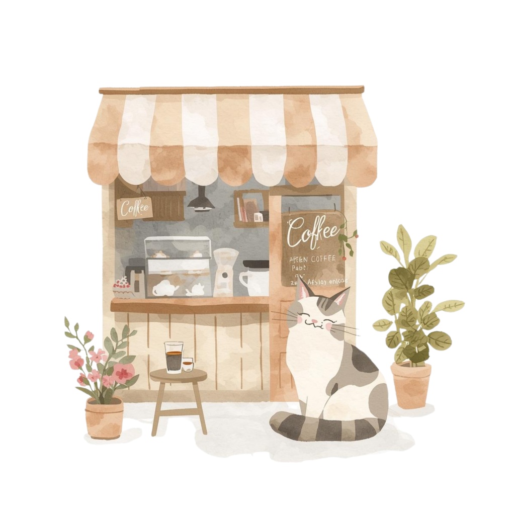 コーヒーマルシェ Canvaテンプレート|水彩キッチンカー|10点|3000px Coffee Market Canva Template|Watercolor Coffee Truck|10 Designs