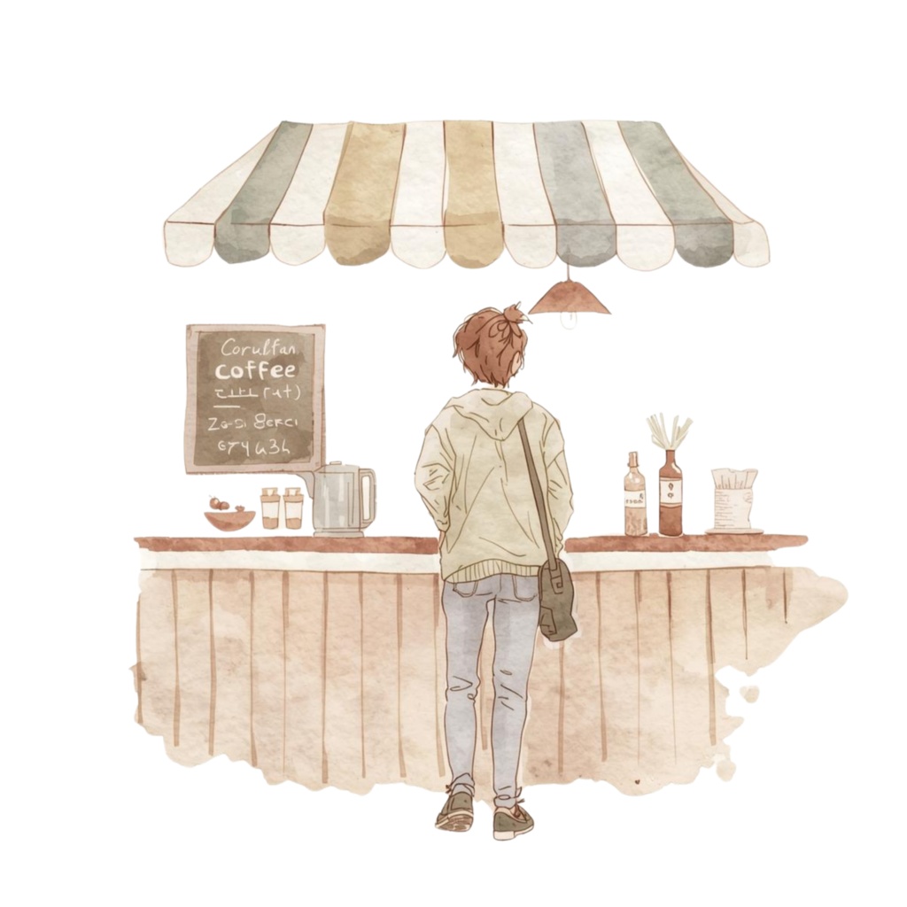 コーヒーマルシェ Canvaテンプレート|水彩キッチンカー|10点|3000px Coffee Market Canva Template|Watercolor Coffee Truck|10 Designs