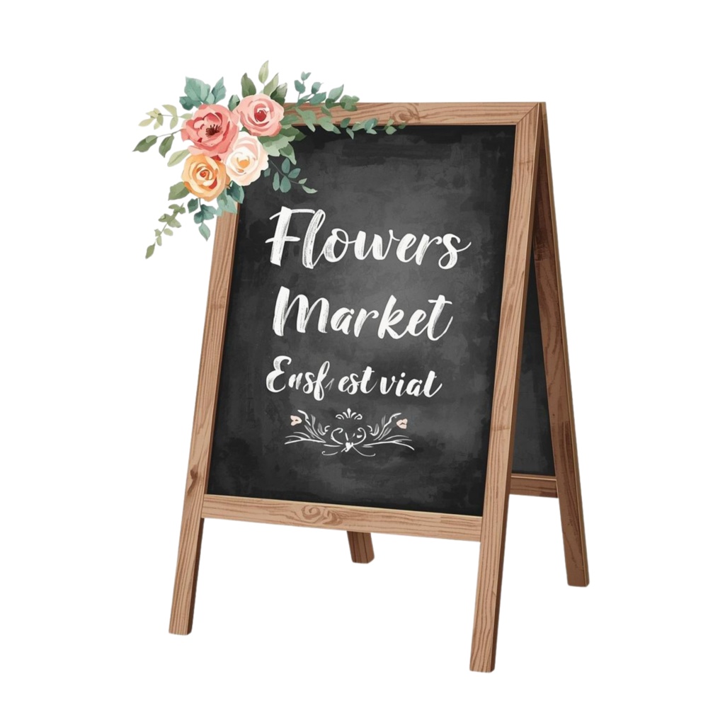 Flowerマルシェの水彩クリップアート|背景透過PNG 15点セット|3000px|商用利用可