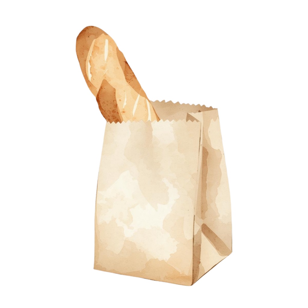 やさしいベーカリーマルシェ|Bakery Marche Clipart|15PNG・3000×3000px|Canvaテンプレート