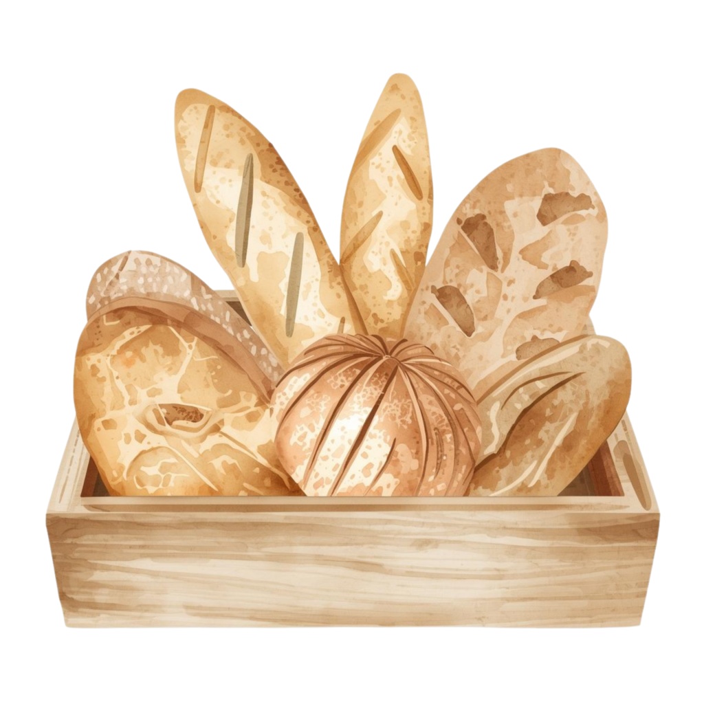 やさしいベーカリーマルシェ|Bakery Marche Clipart|15PNG・3000×3000px|Canvaテンプレート