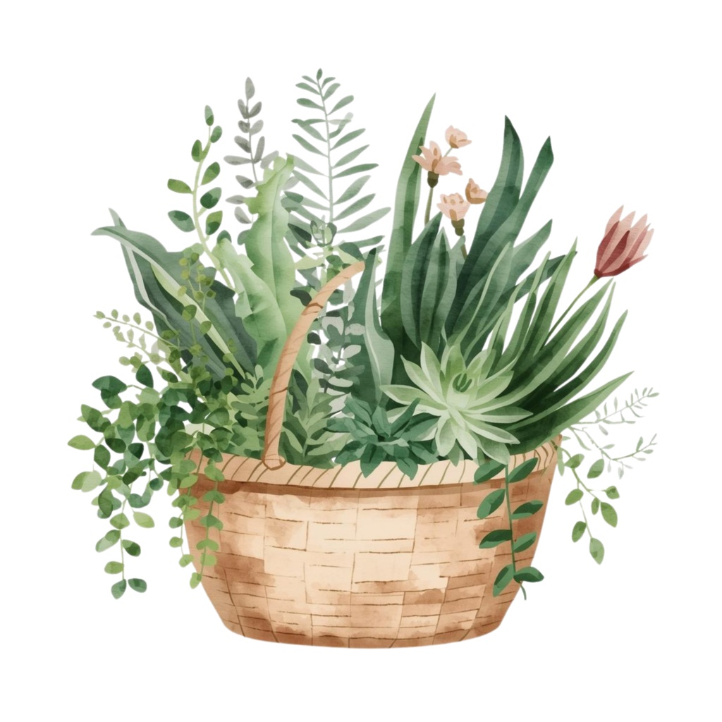 やさしいボタニカルマルシェ|Botanical Marché Clipart|16PNG・3000px・Canvaテンプレート・商用利用可