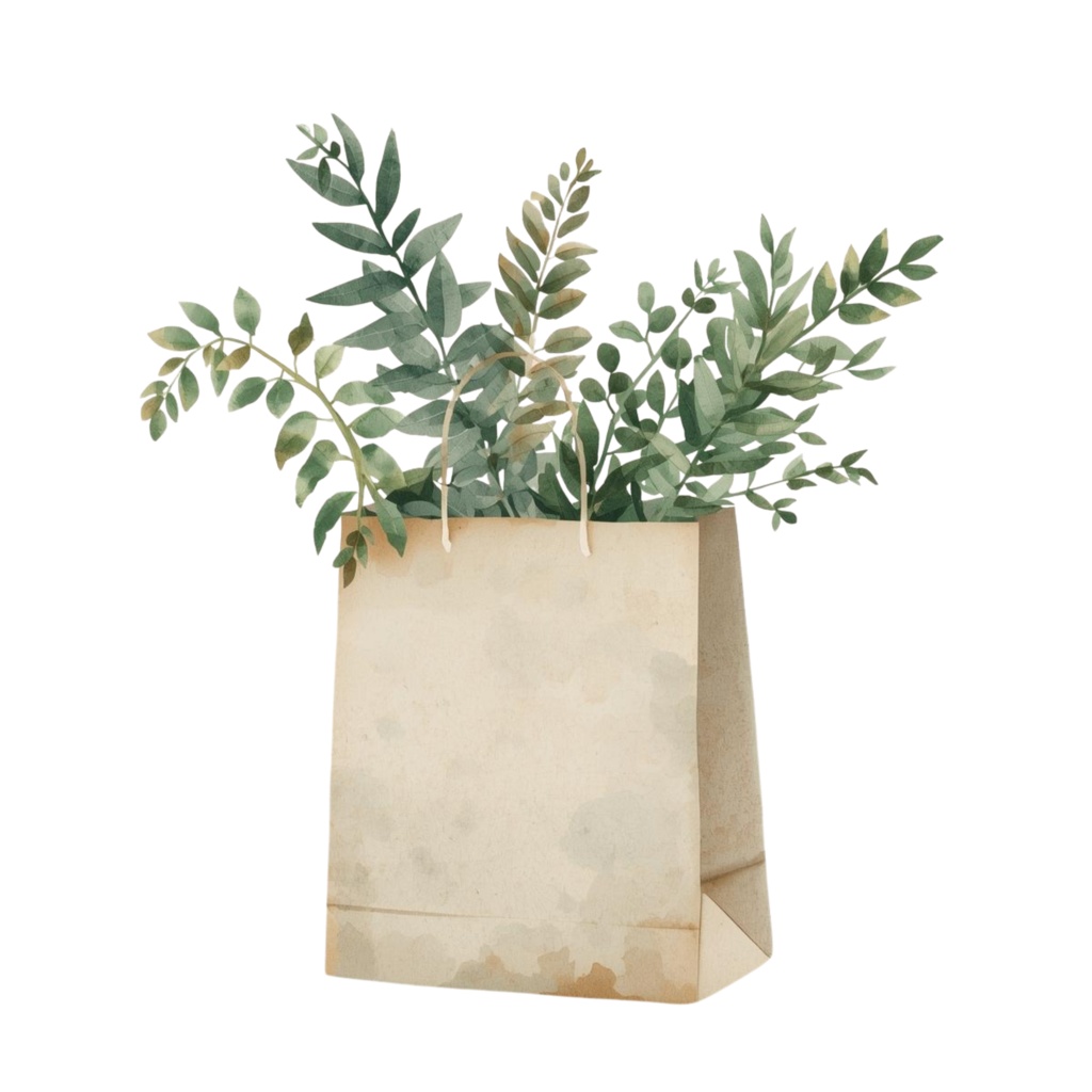 やさしいボタニカルマルシェ|Botanical Marché Clipart|16PNG・3000px・Canvaテンプレート・商用利用可