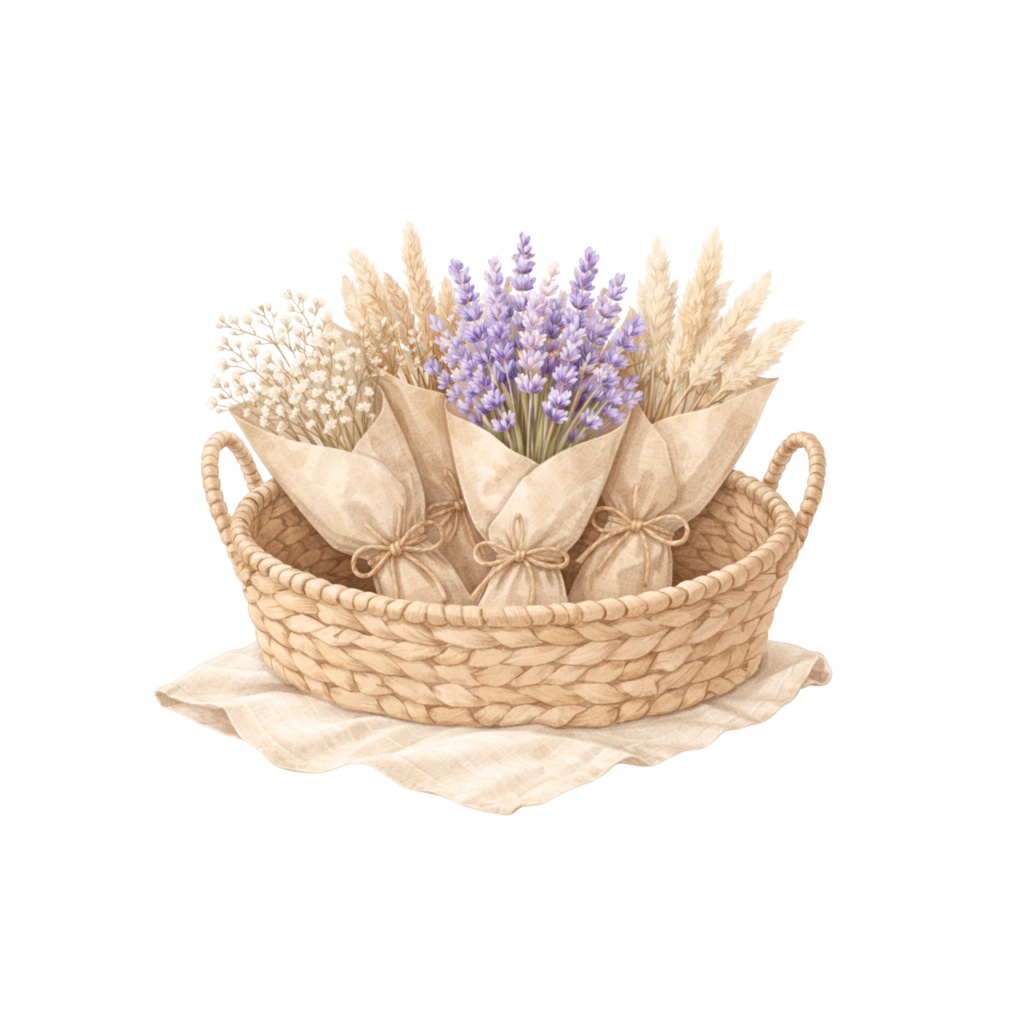 キャンドルとアロマのナチュラルマルシェ|水彩クリップアート15PNG|Canvaテンプレート|商用利用可