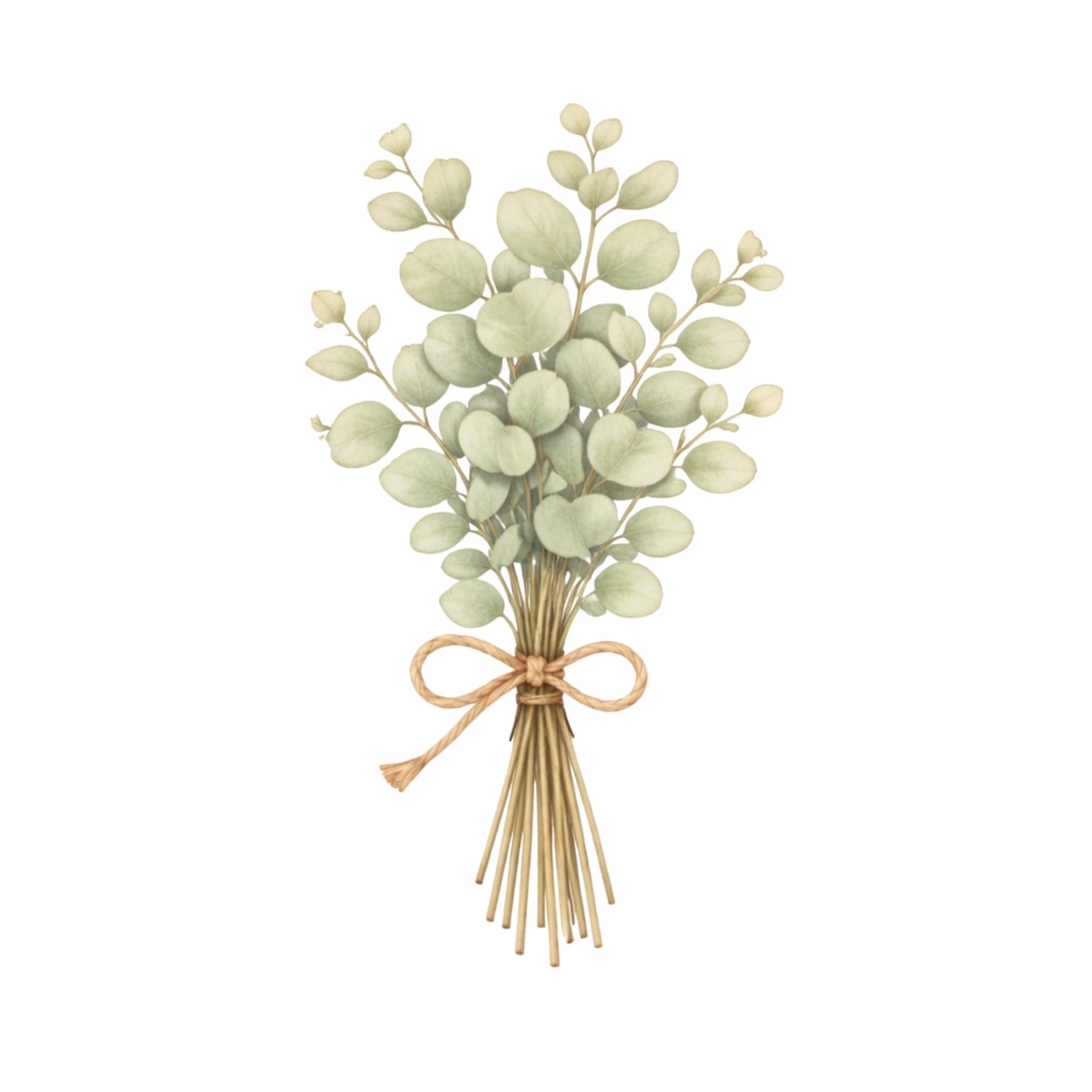 キャンドルとアロマのナチュラルマルシェ|水彩クリップアート15PNG|Canvaテンプレート|商用利用可