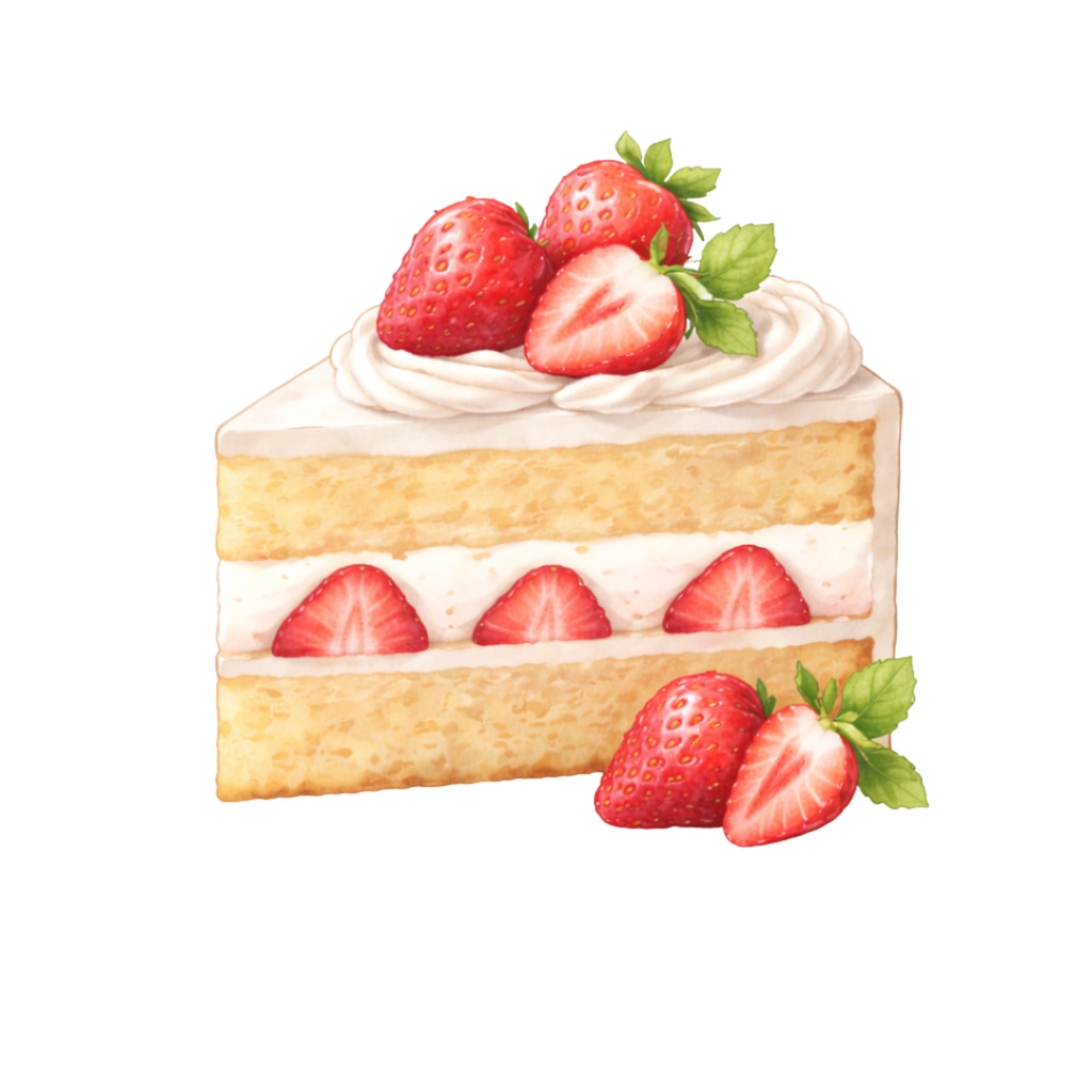 スイーツマルシェ|水彩クリップアート17点+Canvaテンプレート Sweet Dessert Marché Clipart | 17 PNG Watercolor Illustrations + Canva Templates