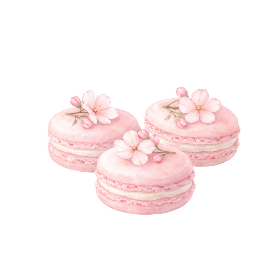 さくら水彩クリップアート素材|春の和スイーツ&桜イラスト|PNG20点|3000px|Canvaテンプレート Sakura Watercolor Clip Art Set | Cherry Blossom & Spring Sweets | 20 PNG | 3000px | Canva Template