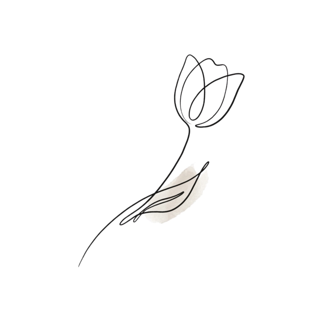 ボタニカルラインアート素材集|ミニマル・大人っぽい花のクリップアート(透過PNG) Minimal Botanical Line Art Clipart Set | Elegant Floral PNG (Transparent)