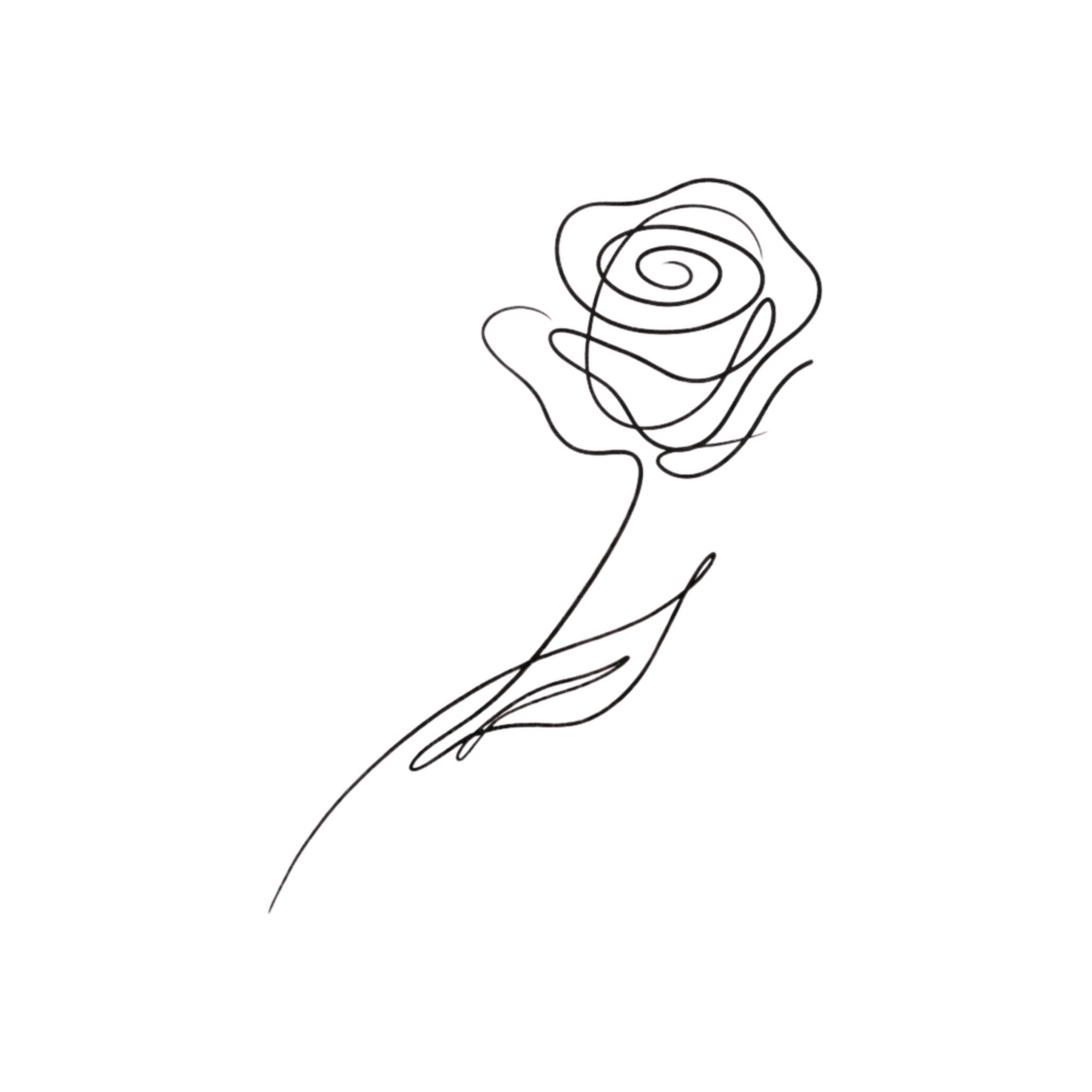 ボタニカルラインアート素材集|ミニマル・大人っぽい花のクリップアート(透過PNG) Minimal Botanical Line Art Clipart Set | Elegant Floral PNG (Transparent)