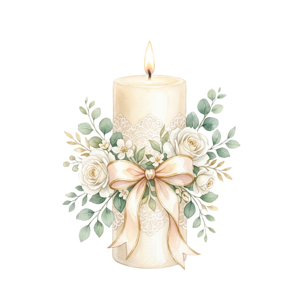 水彩ブライダルクリップアート20点|結婚式ペーパーアイテム素材|Canvaテンプレート付き|透過PNG