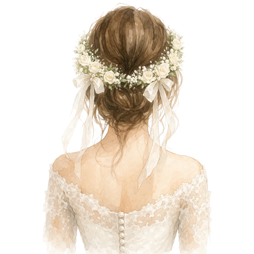 水彩ブライダルクリップアート20点|結婚式ペーパーアイテム素材|Canvaテンプレート付き|透過PNG