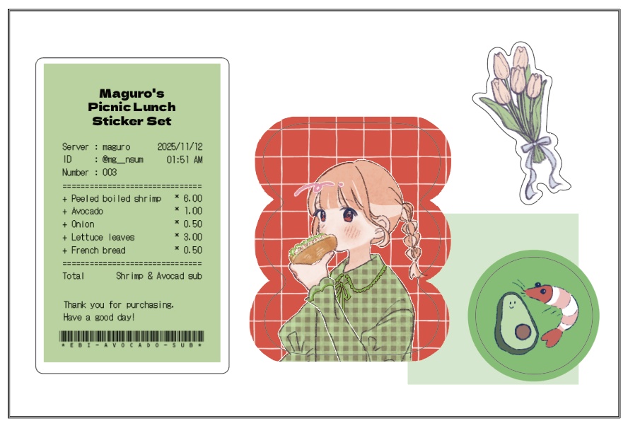 ピクニックごはんシールシート