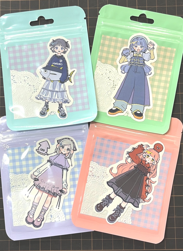 おさかなファッションステッカー