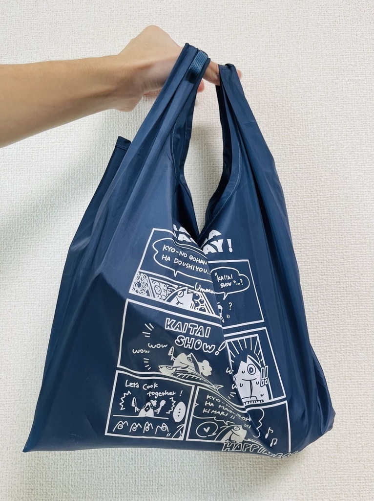 まぐろとお買い物!コミック柄エコバッグ