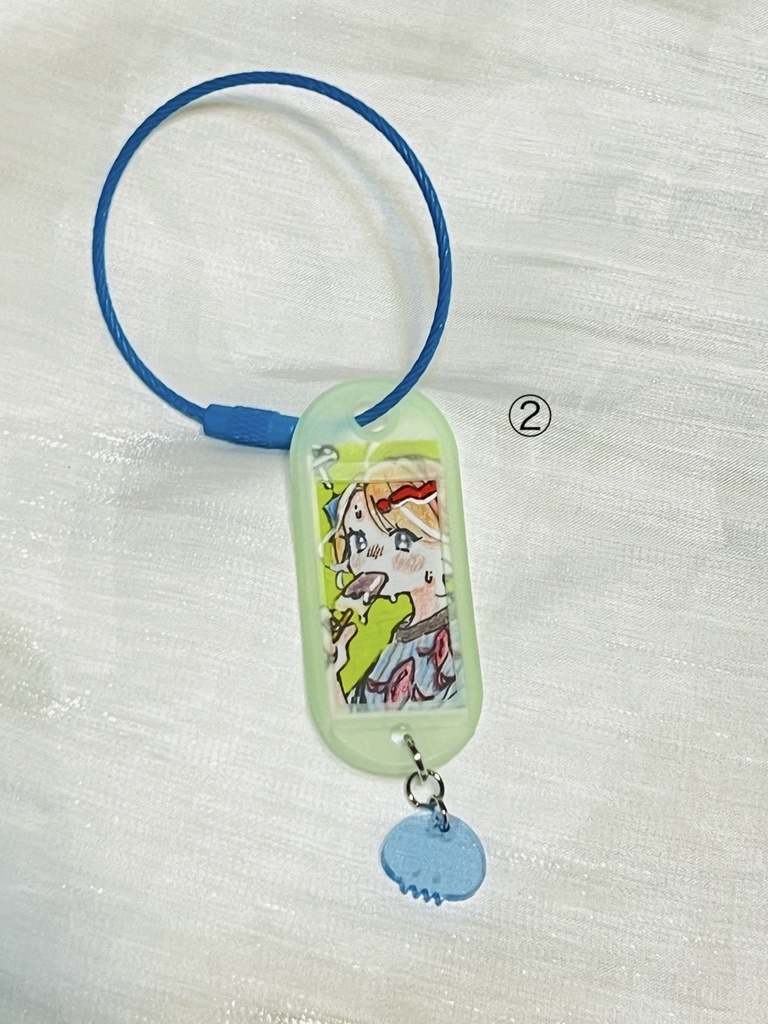 原画キーホルダー(春夏秋冬) 〜オリジナルクリアビーズ付き〜