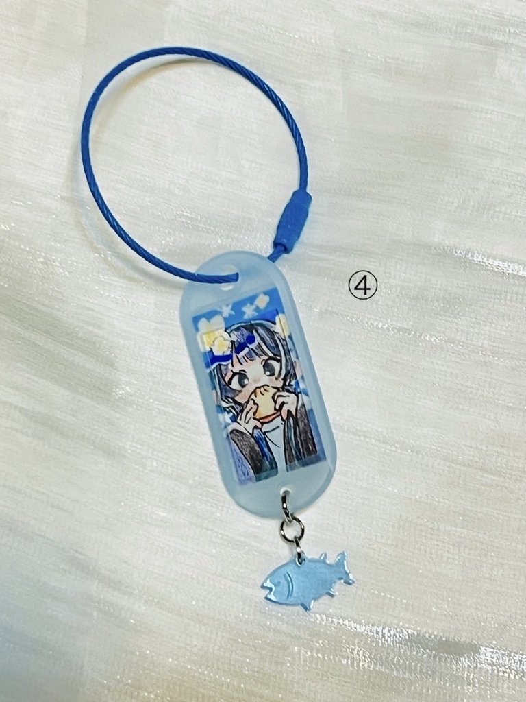 原画キーホルダー(春夏秋冬) 〜オリジナルクリアビーズ付き〜