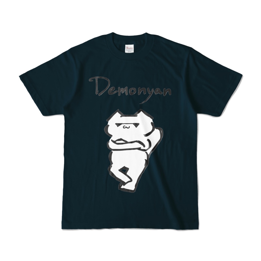 でもにゃんネイビーTシャツ/Demonyan navy T-shirt