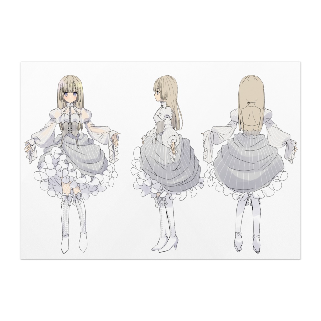 ３面図ポスター - シーツなし -