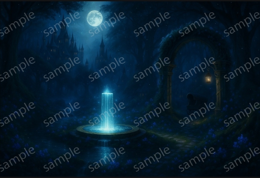 『長寿の泉 - エルフの森シリーズ』背景素材6枚+1セット【幻想・ファンタジー・ゲーム用】