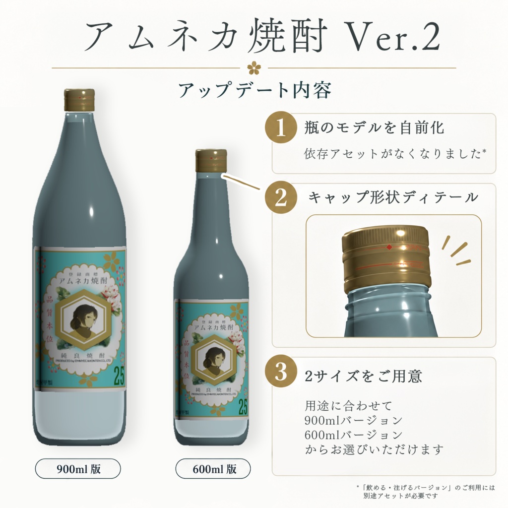 (2026/9/27更新)アムネカ焼酎 – VRChat向けオリジナルラベル
